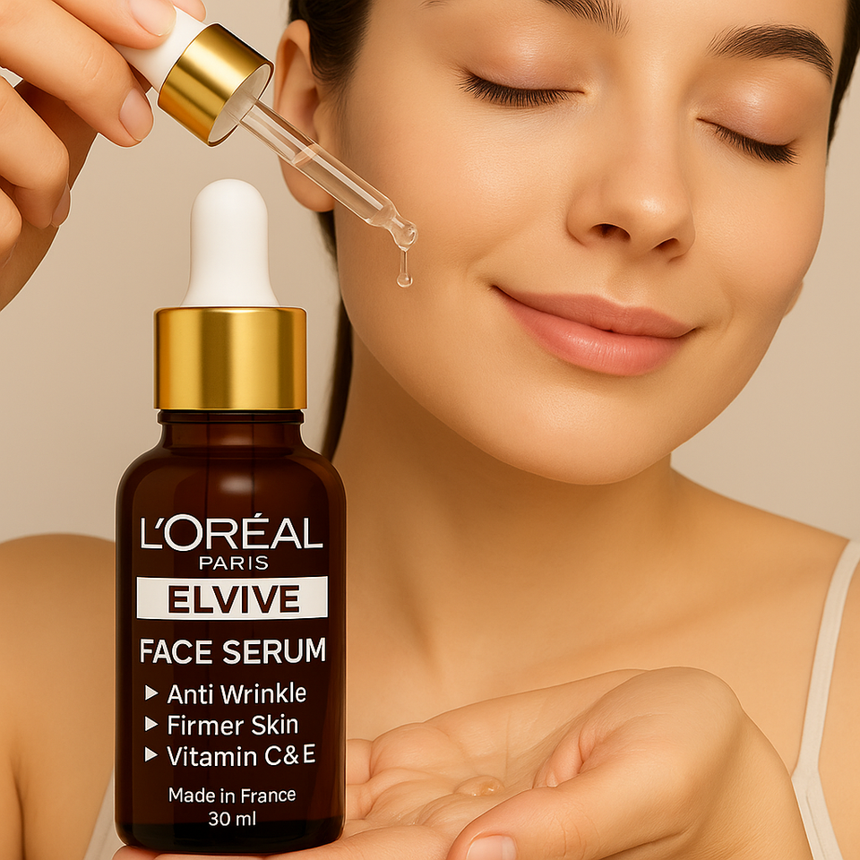L'Oréal Paris Elvive Face Serum – 7 Days Whitening & Glow Formula | Anti-Wrinkle & Firming Boost