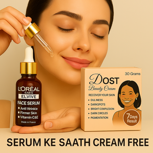 L'Oréal Paris Elvive Face Serum – 7 Days Whitening & Glow Formula | Anti-Wrinkle & Firming Boost